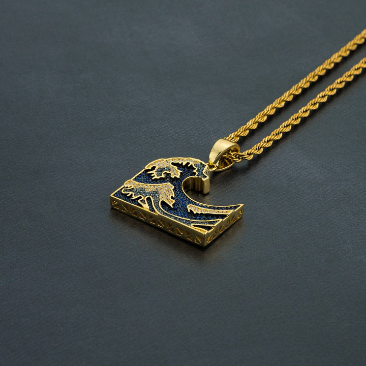 Iced Wave Pendant - ICECLIQUE JEWELRY