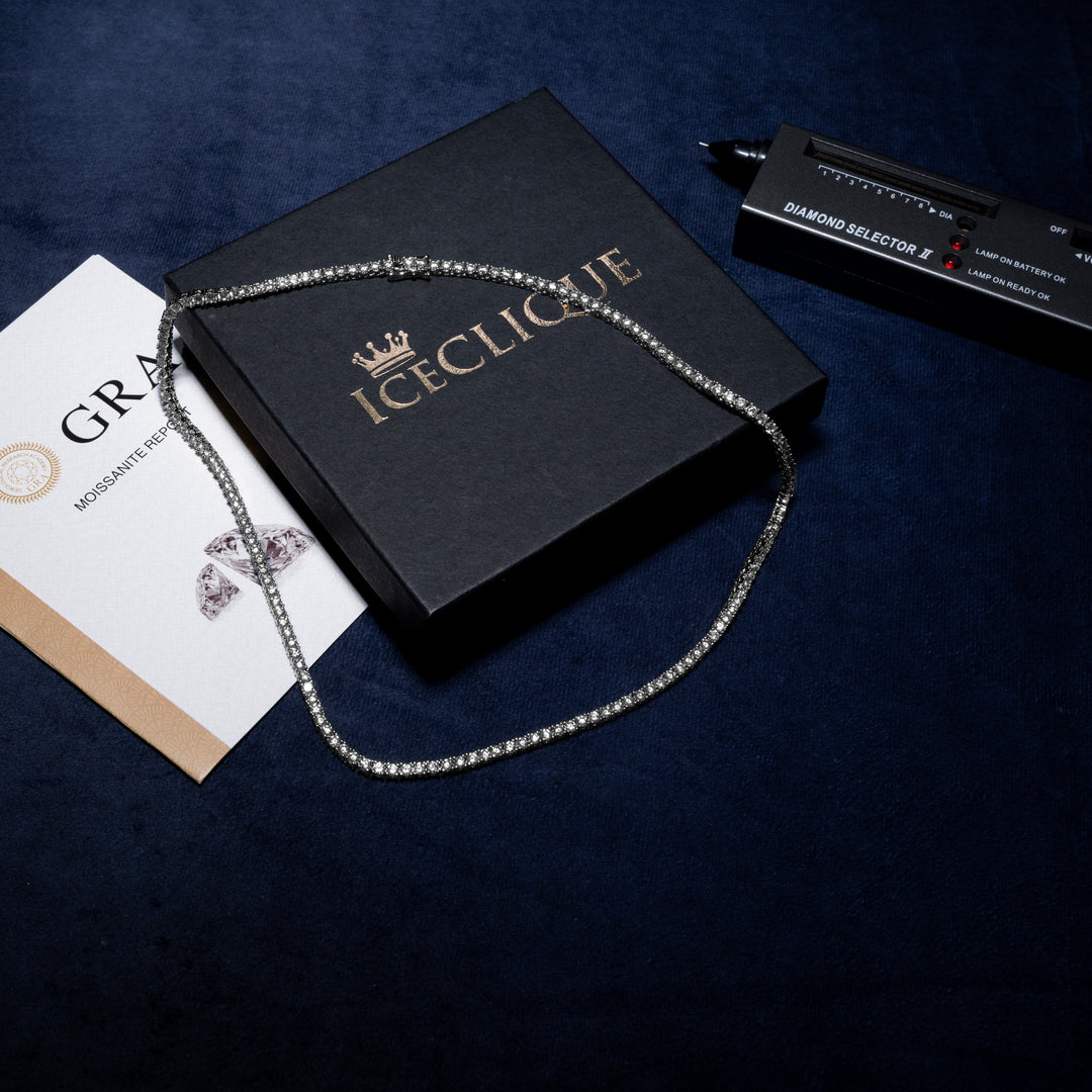 3MM Tennis Chain - Moissanite & S925 - ICECLIQUE JEWELRY