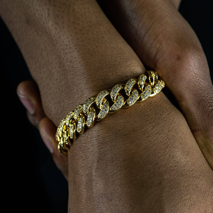 14mm Iced Cuban Bracelet - ICECLIQUE JEWELRY