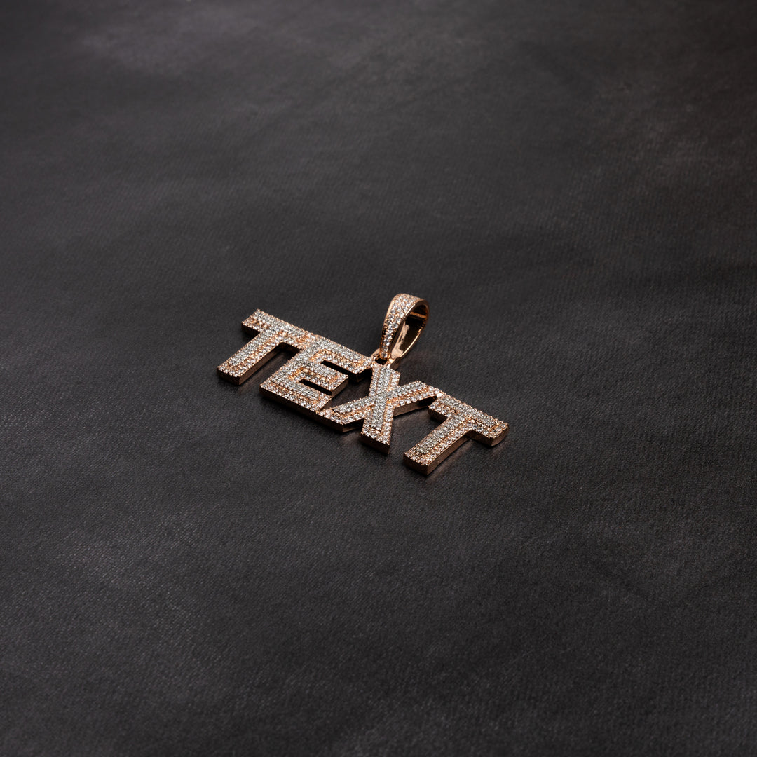 Custom Straight Letter Pendant - ICECLIQUE JEWELRY