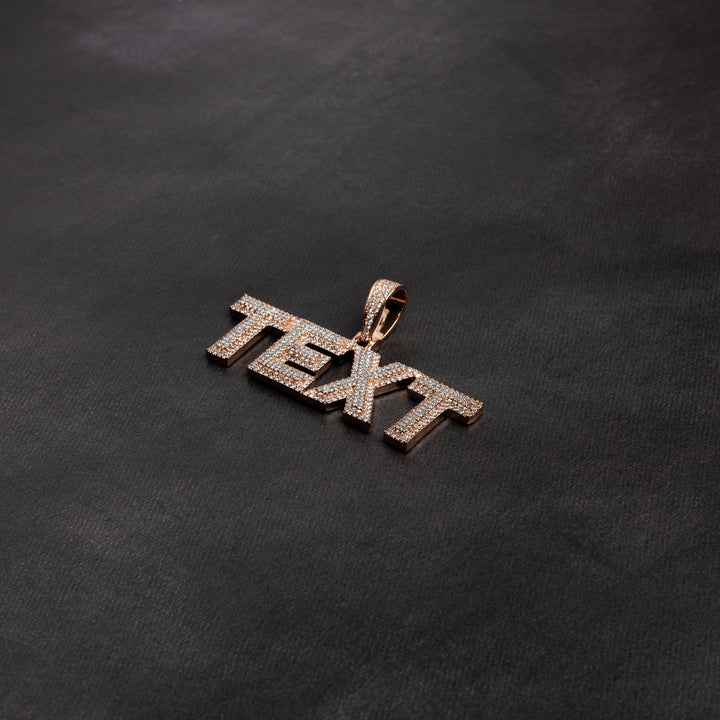 Custom Straight Letter Pendant - ICECLIQUE JEWELRY