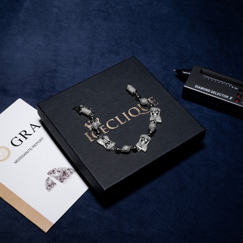 Connected Jesus Bracelet - Moissanite & S925 - ICECLIQUE JEWELRY
