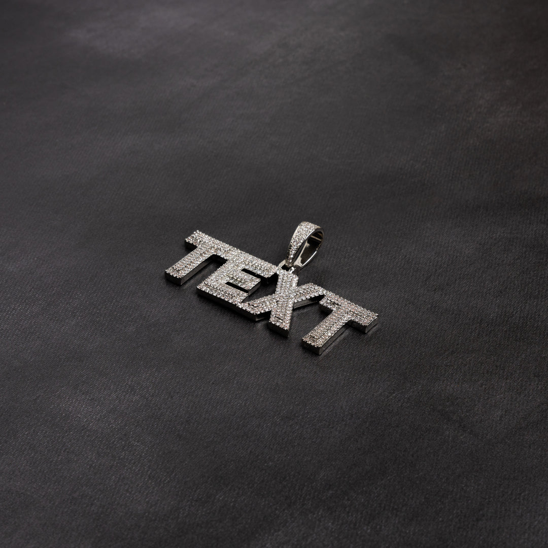 Custom Straight Letter Pendant - ICECLIQUE JEWELRY