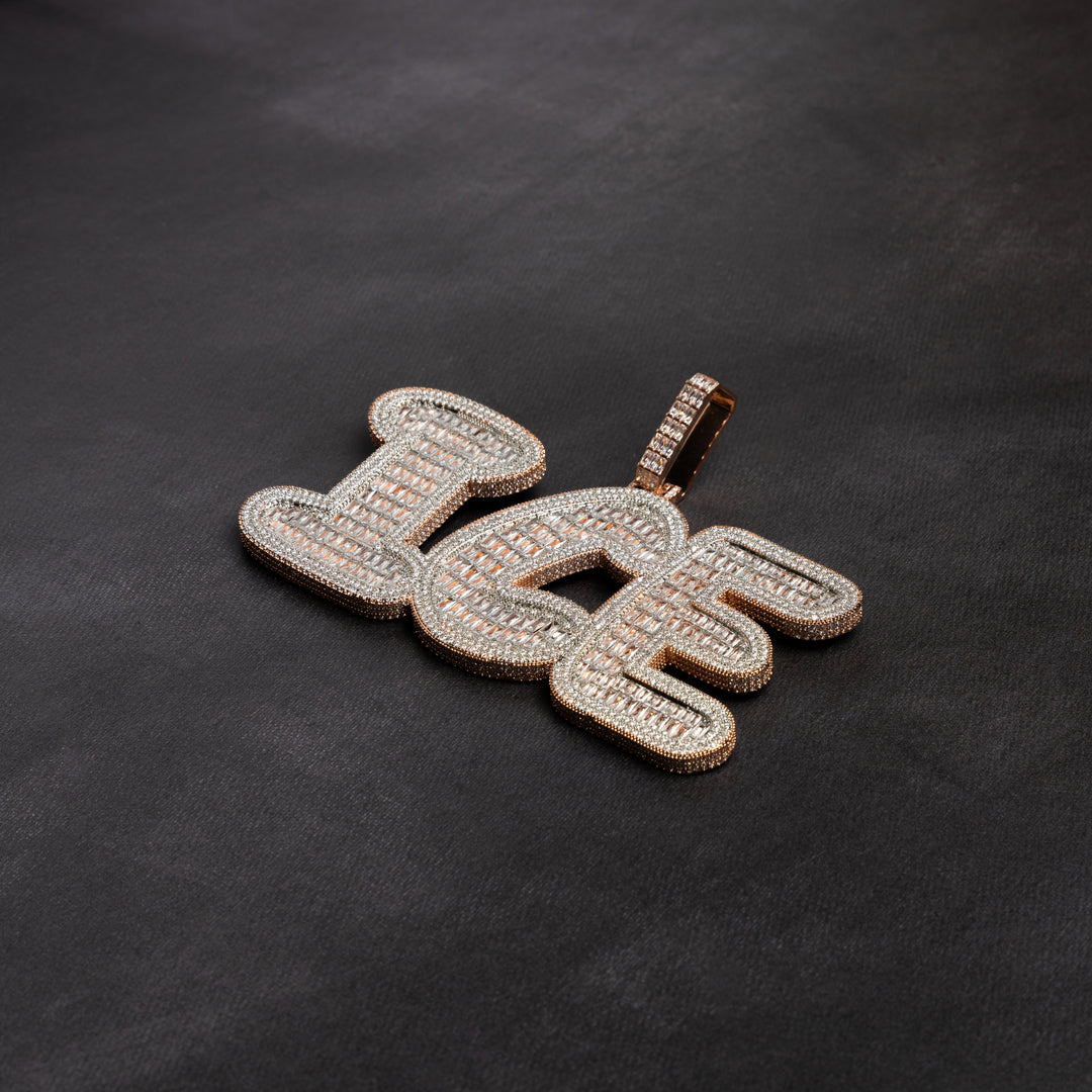 Custom Rounded Baguette Letter Pendant - ICECLIQUE JEWELRY