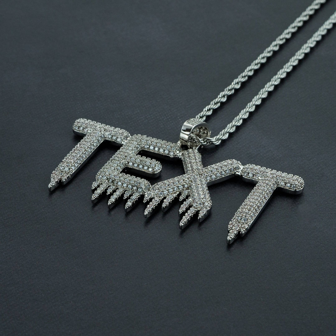 Custom Frosty Letter Pendant - ICECLIQUE JEWELRY