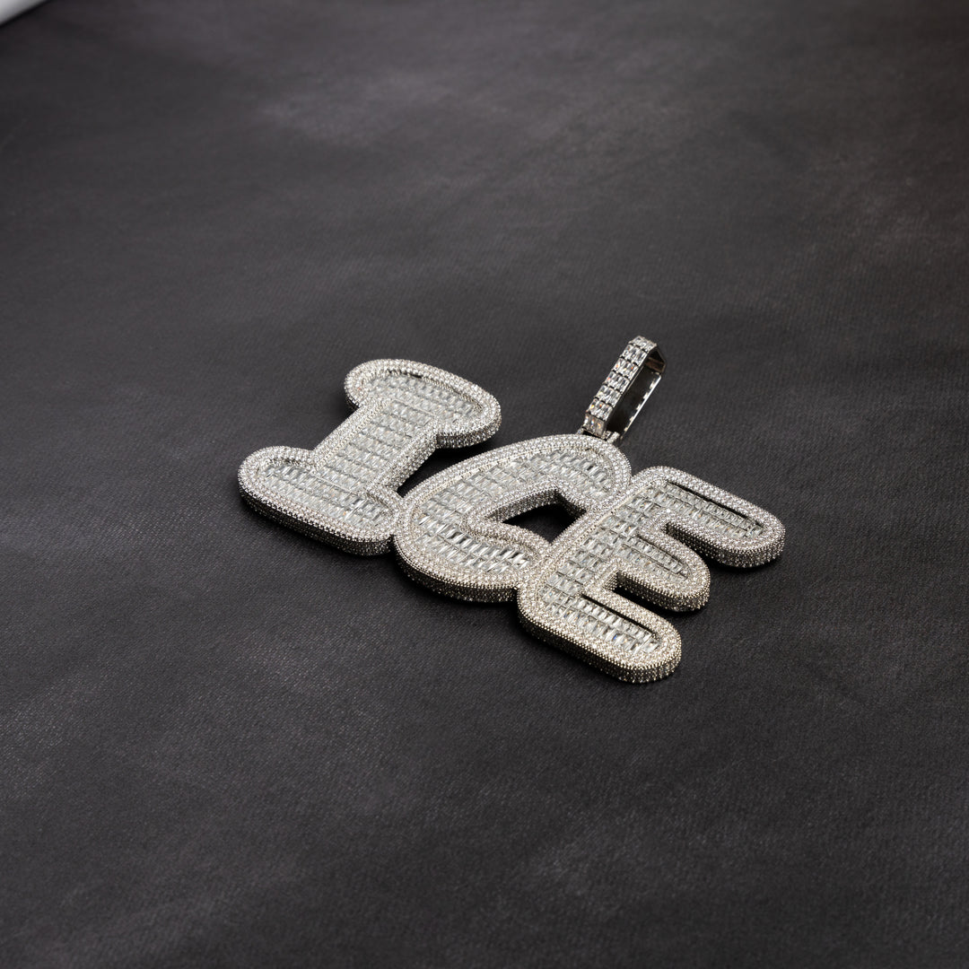 Custom Rounded Baguette Letter Pendant - ICECLIQUE JEWELRY