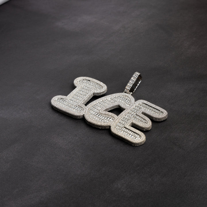 Custom Rounded Baguette Letter Pendant - ICECLIQUE JEWELRY