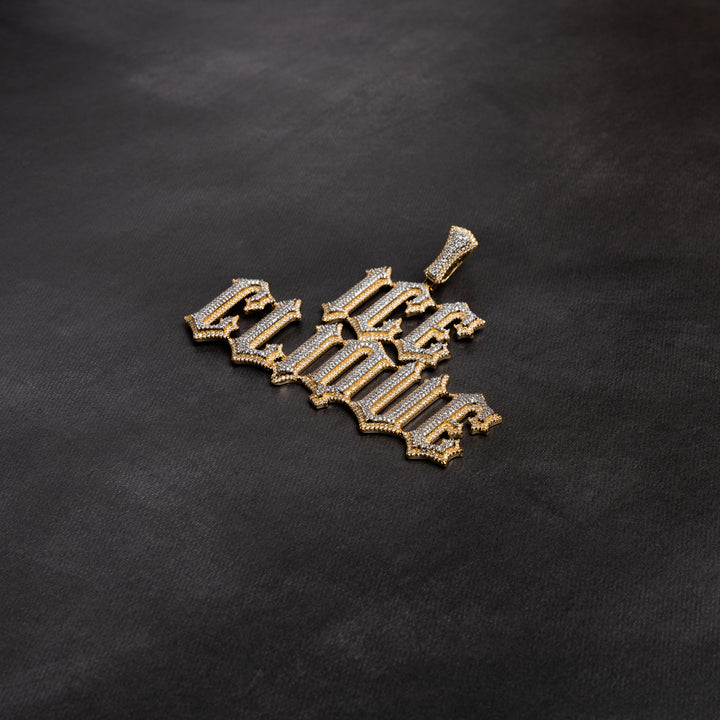 Custom Gothic Font Pendant - ICECLIQUE JEWELRY