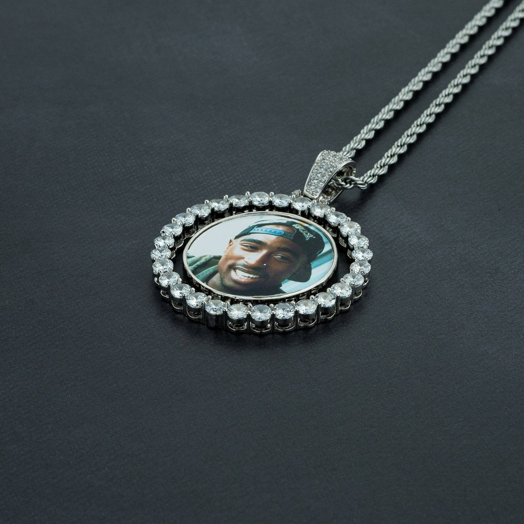 Iced Rotating Custom Photo Pendant - ICECLIQUE JEWELRY