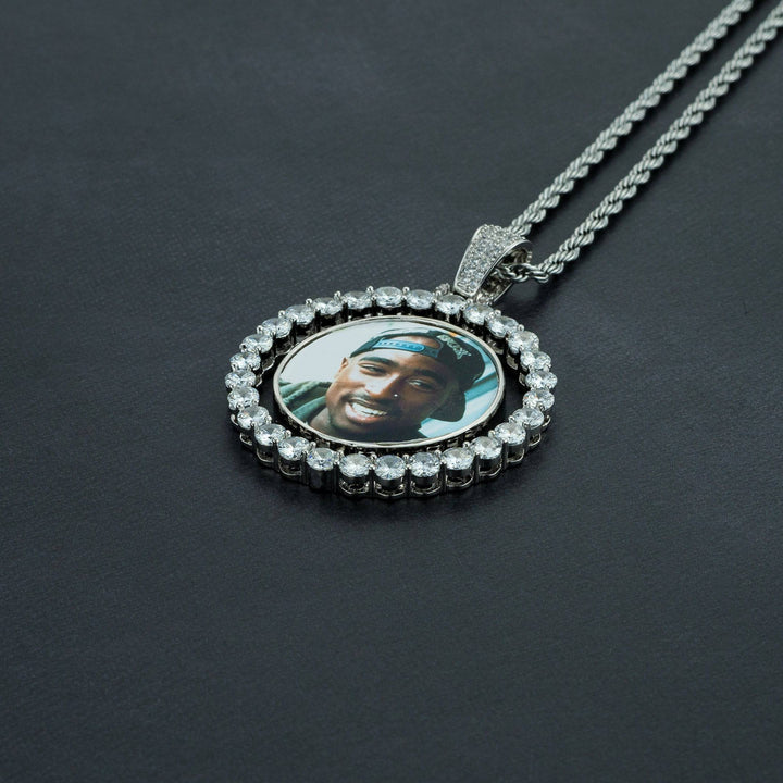 Iced Rotating Custom Photo Pendant - ICECLIQUE JEWELRY