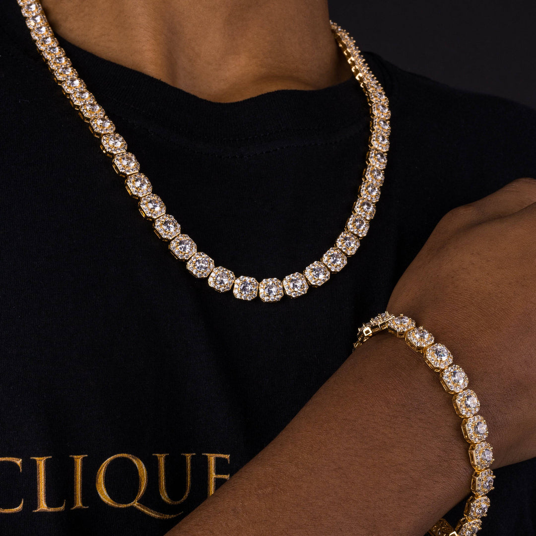 10mm Tennis Chain & Bracelet Bundle - ICECLIQUE JEWELRY