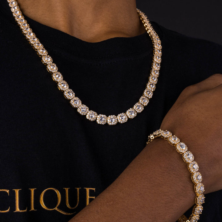 10mm Tennis Chain & Bracelet Bundle - ICECLIQUE JEWELRY