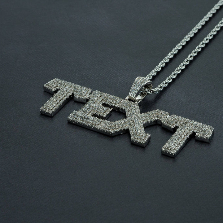 Custom Block Letter Pendant - ICECLIQUE JEWELRY