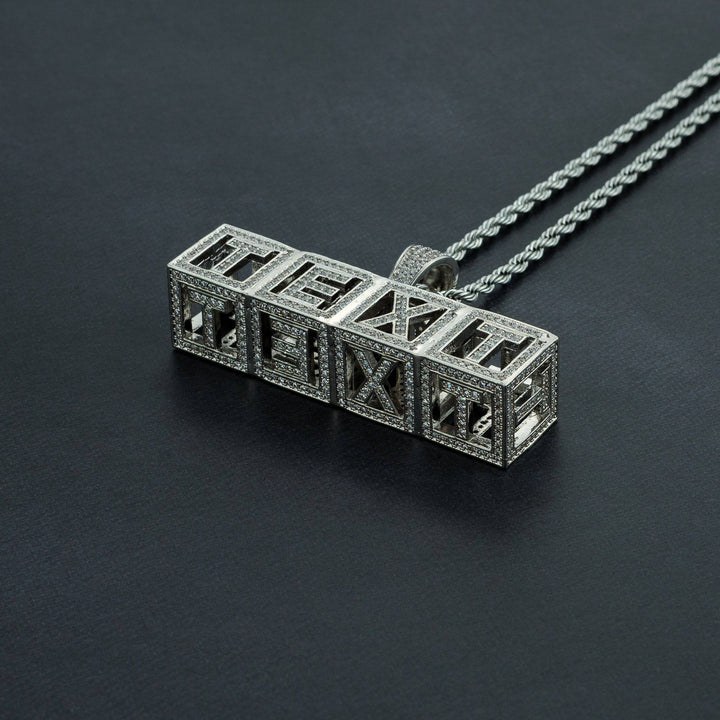 Custom Boxed Letter Pendant - ICECLIQUE JEWELRY