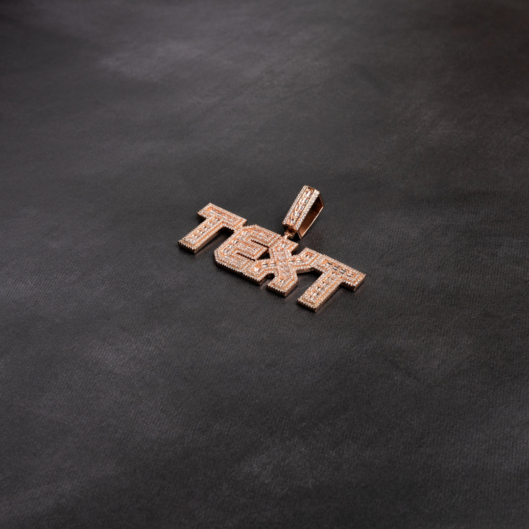 Custom Baguette Letter Pendant - ICECLIQUE JEWELRY