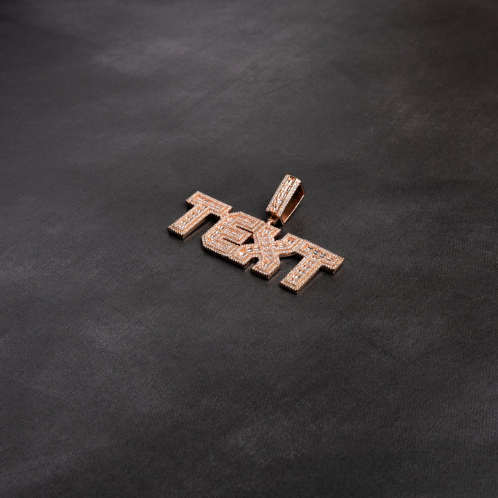 Custom Baguette Letter Pendant - ICECLIQUE JEWELRY