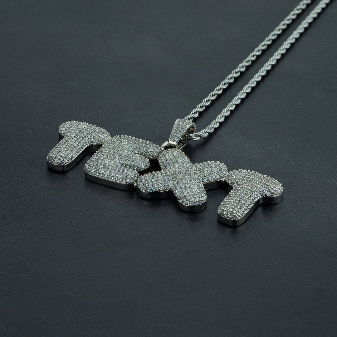 Custom Bubble Letter Pendant - ICECLIQUE JEWELRY