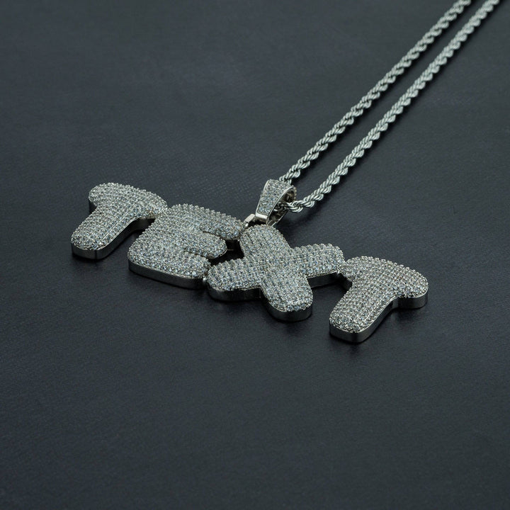 Custom Bubble Letter Pendant - ICECLIQUE JEWELRY