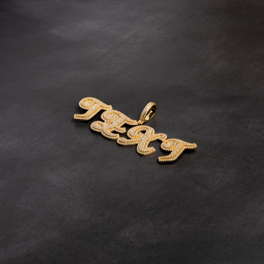 Custom Cursive Letter Pendant - ICECLIQUE JEWELRY