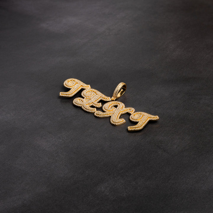 Custom Cursive Letter Pendant - ICECLIQUE JEWELRY