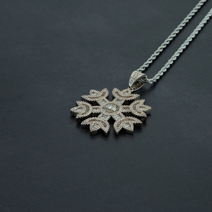 Baguette Snowflake Pendant - ICECLIQUE JEWELRY