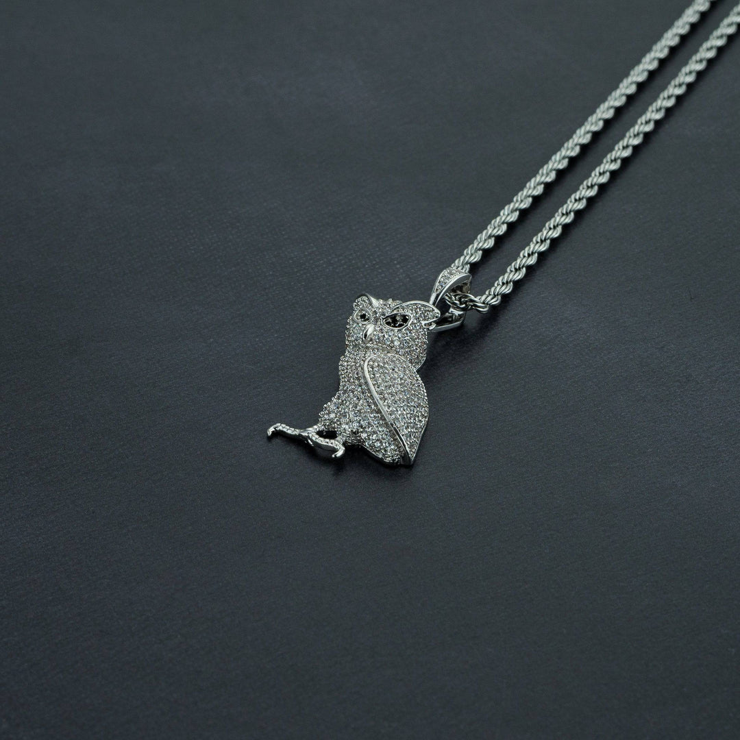 Iced Owl Pendant - ICECLIQUE JEWELRY