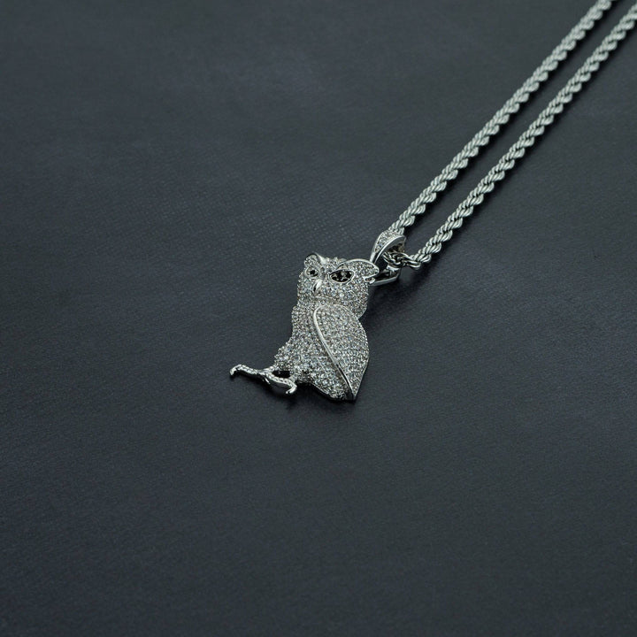 Iced Owl Pendant - ICECLIQUE JEWELRY