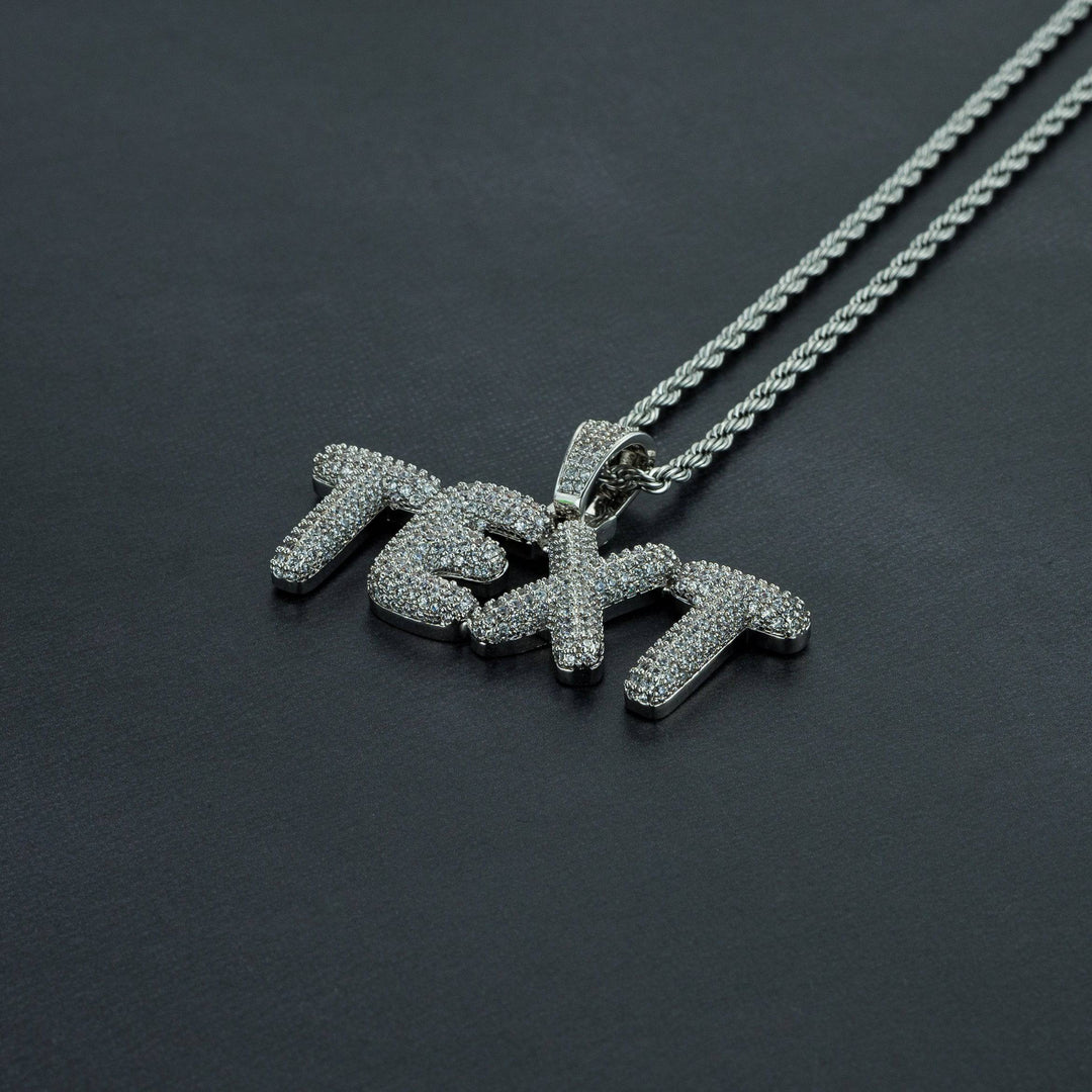 Custom Small Bubble Letter Pendant - ICECLIQUE JEWELRY