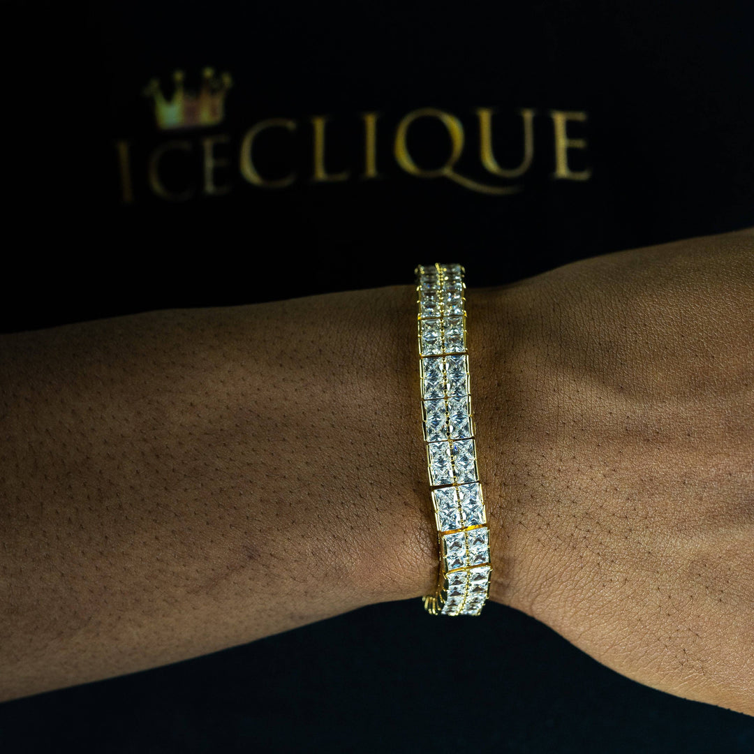 10mm 2 Row Tennis Bracelet - ICECLIQUE JEWELRY