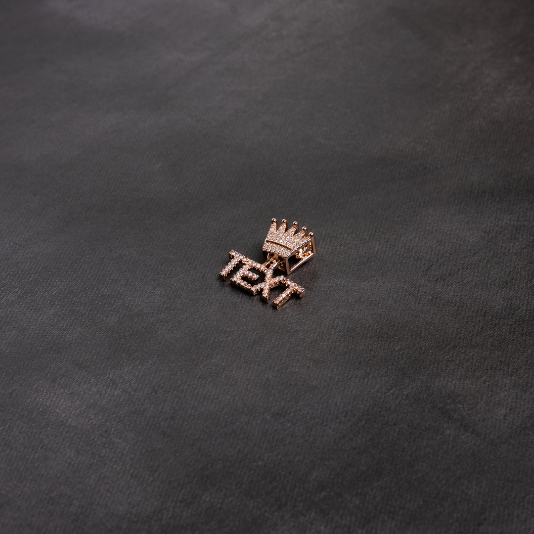Custom Crowned Letter Pendant - ICECLIQUE JEWELRY