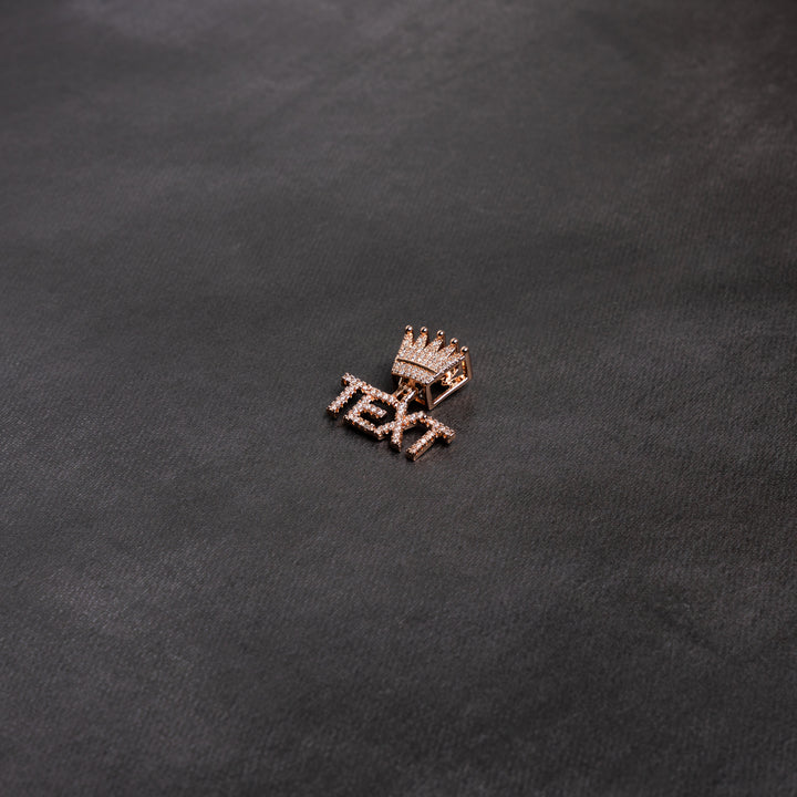 Custom Crowned Letter Pendant - ICECLIQUE JEWELRY