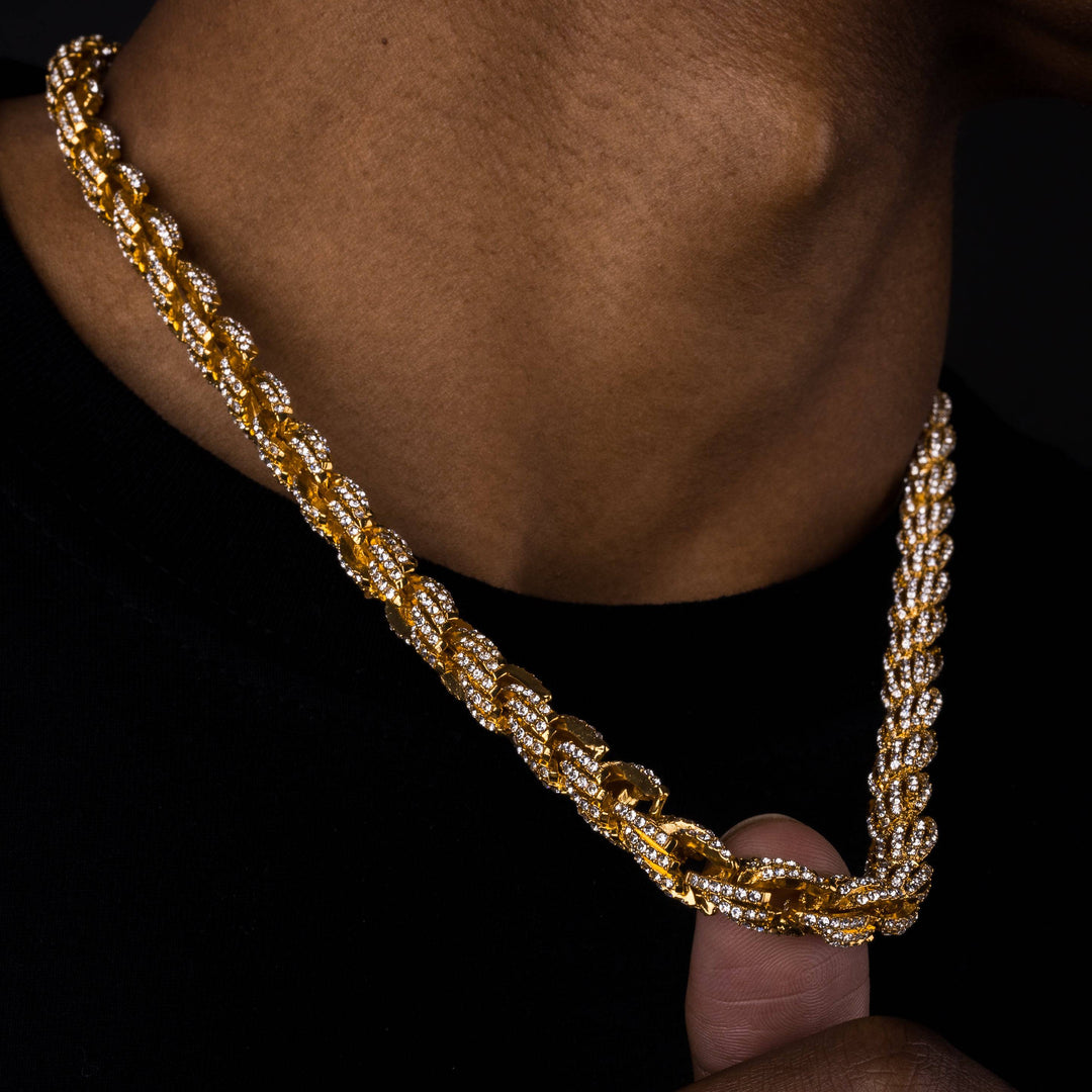 9mm Iced Rope Chain - ICECLIQUE JEWELRY