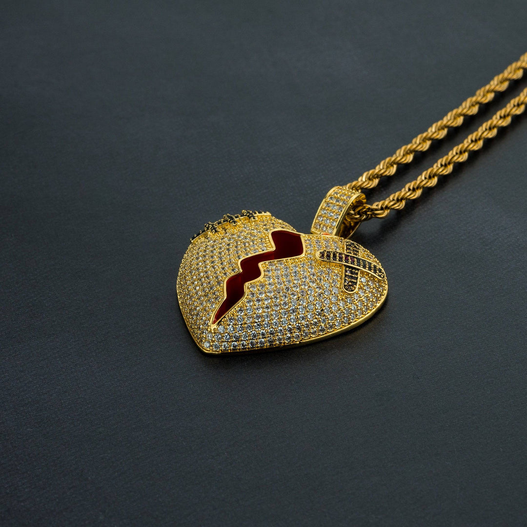 Broken Heart Pendant - ICECLIQUE JEWELRY