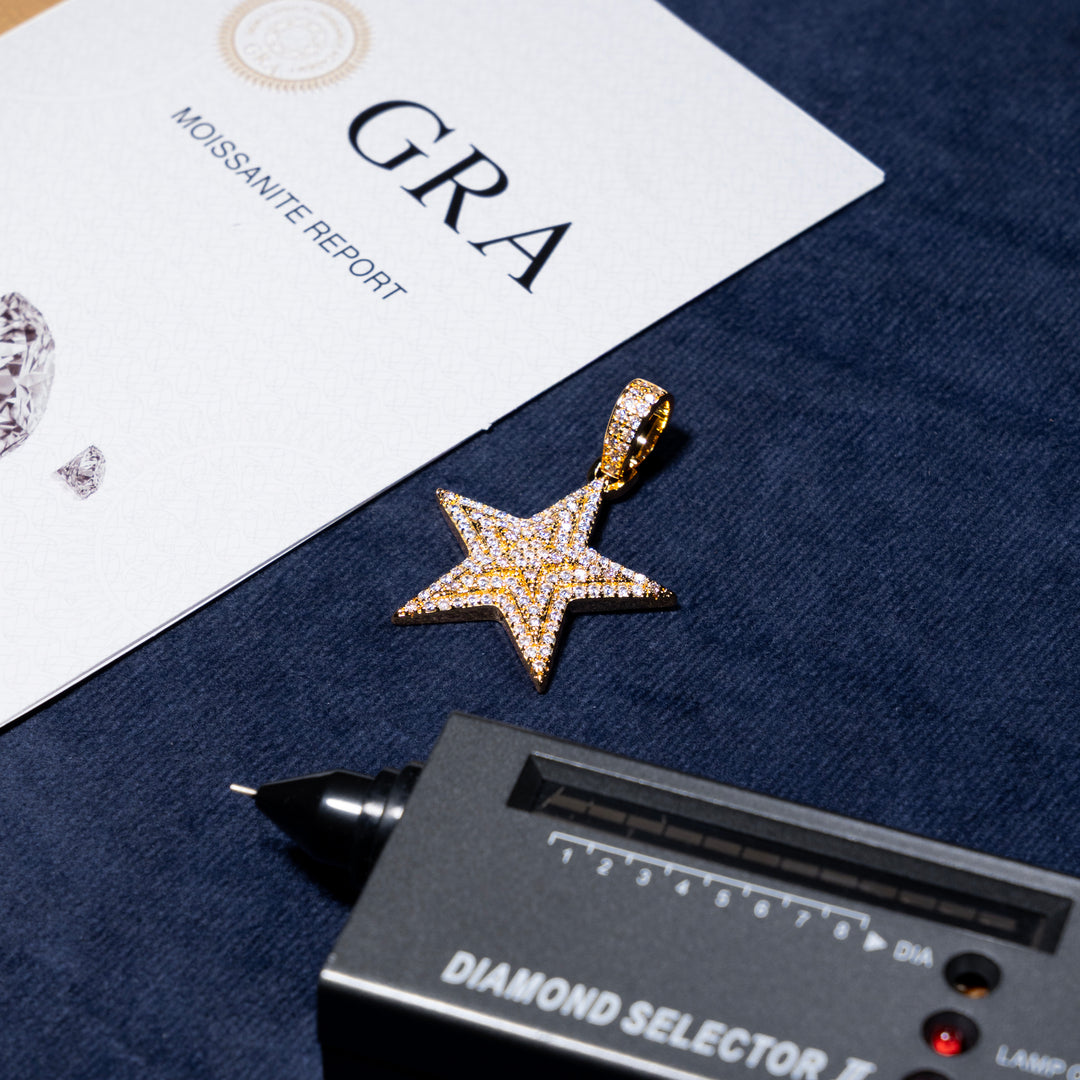 Star Pendant - Moissanite & S925 - ICECLIQUE JEWELRY