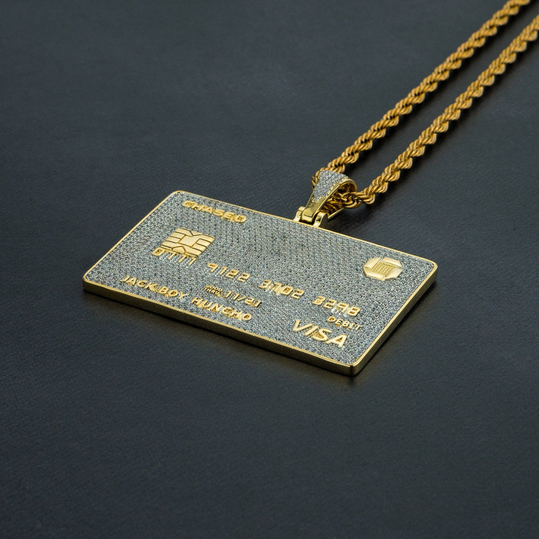 Iced Credit Card Pendant - ICECLIQUE JEWELRY