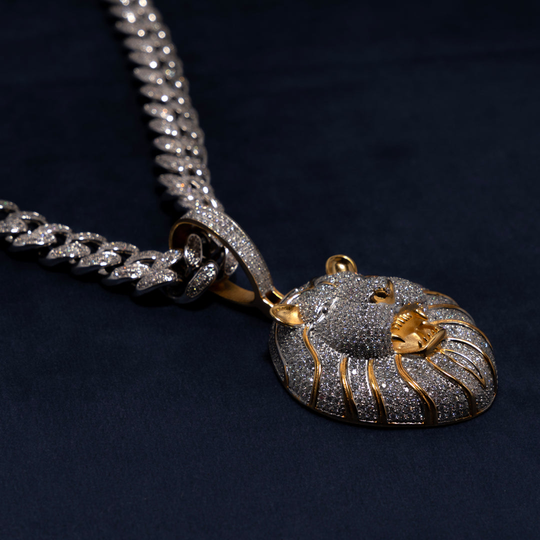 Iced Lion Pendant - ICECLIQUE JEWELRY