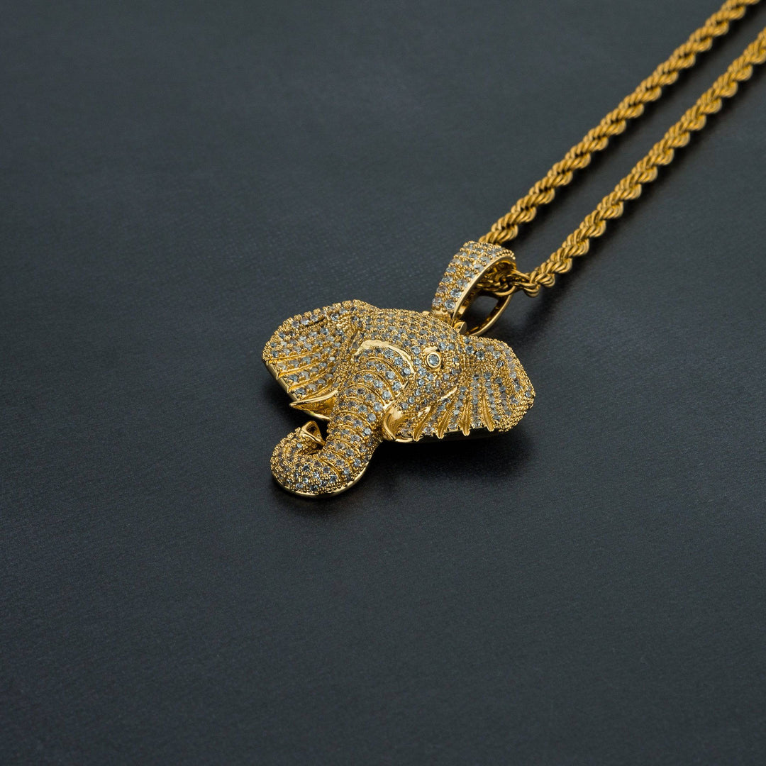 Iced Elephant Pendant - ICECLIQUE JEWELRY
