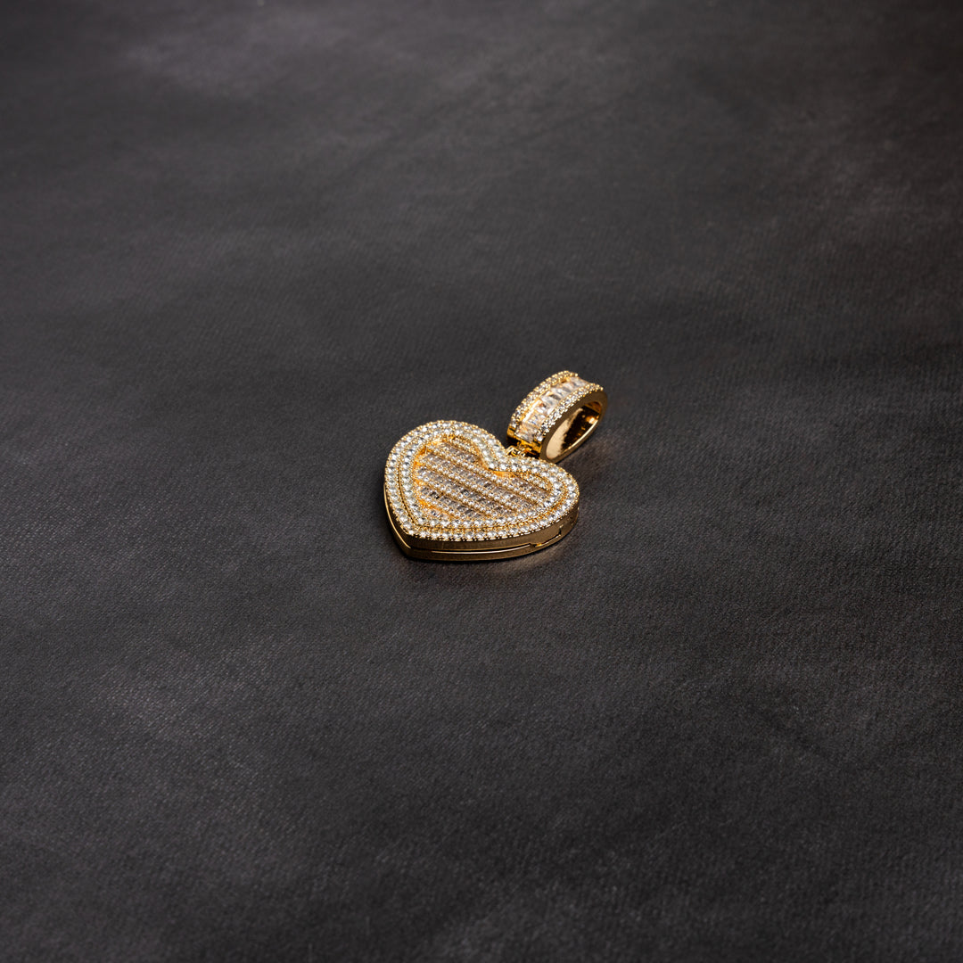 Closed Heart Custom Photo Pendant - ICECLIQUE JEWELRY