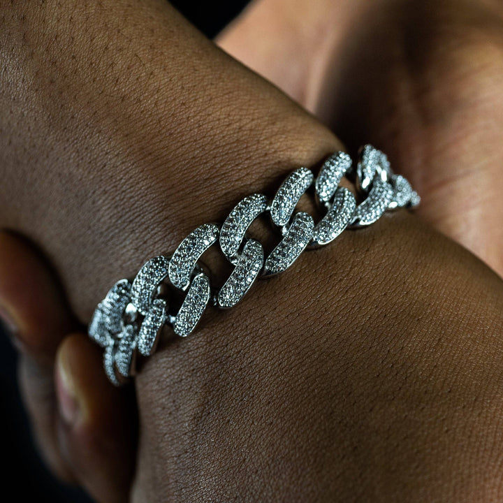 14mm Micro Setting Cuban Bracelet - ICECLIQUE JEWELRY