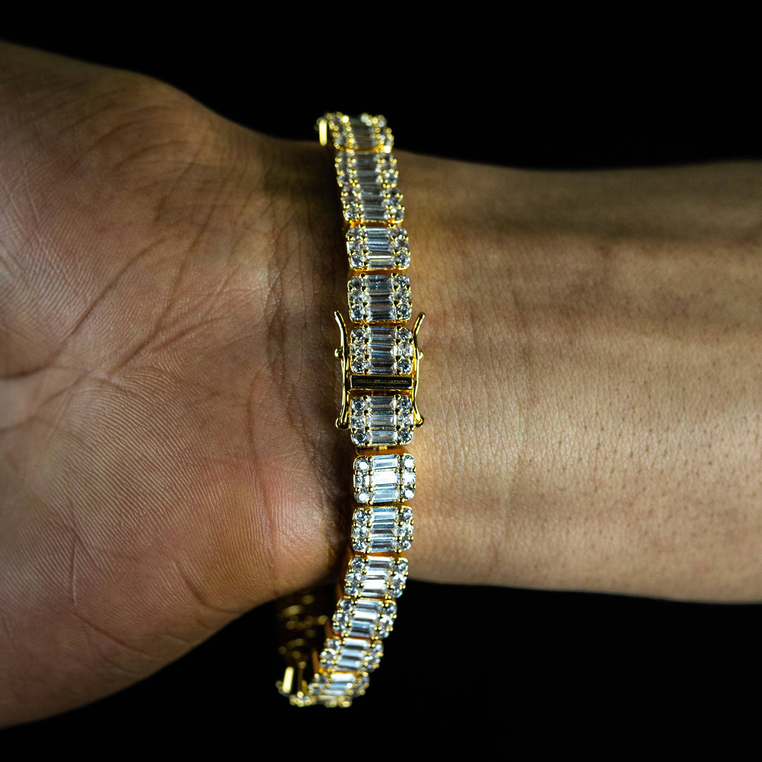 10mm Baguette Bracelet - ICECLIQUE JEWELRY