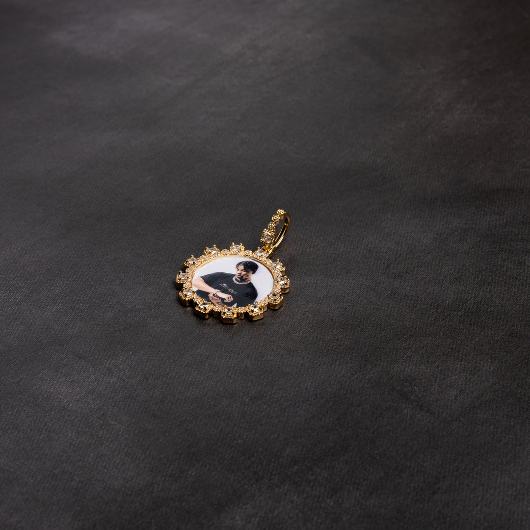 Baguette Gear Shaped Custom Photo Pendant - ICECLIQUE JEWELRY