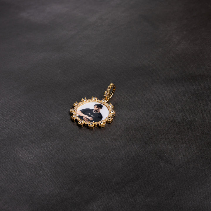 Baguette Gear Shaped Custom Photo Pendant - ICECLIQUE JEWELRY