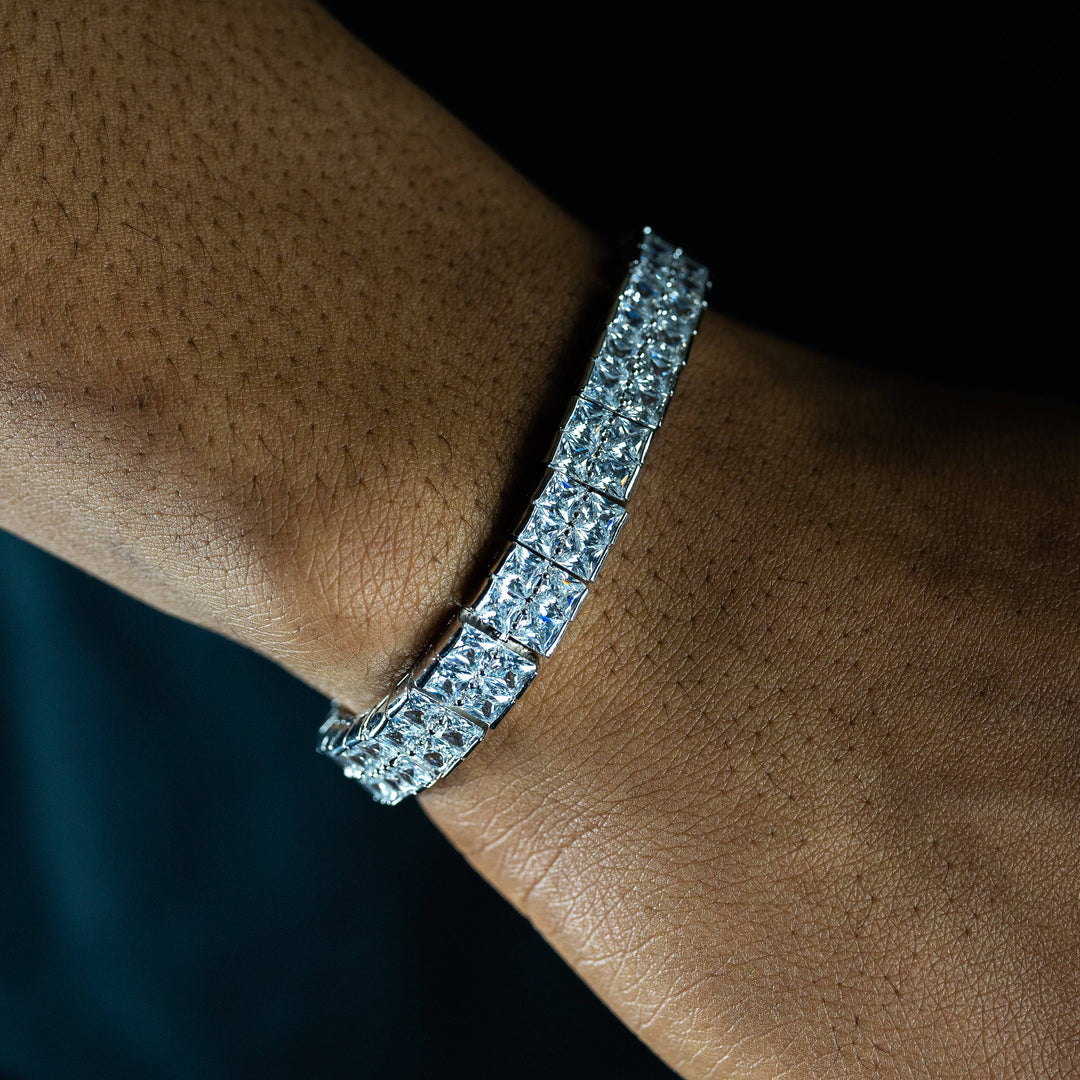 10mm 2 Row Tennis Bracelet - ICECLIQUE JEWELRY