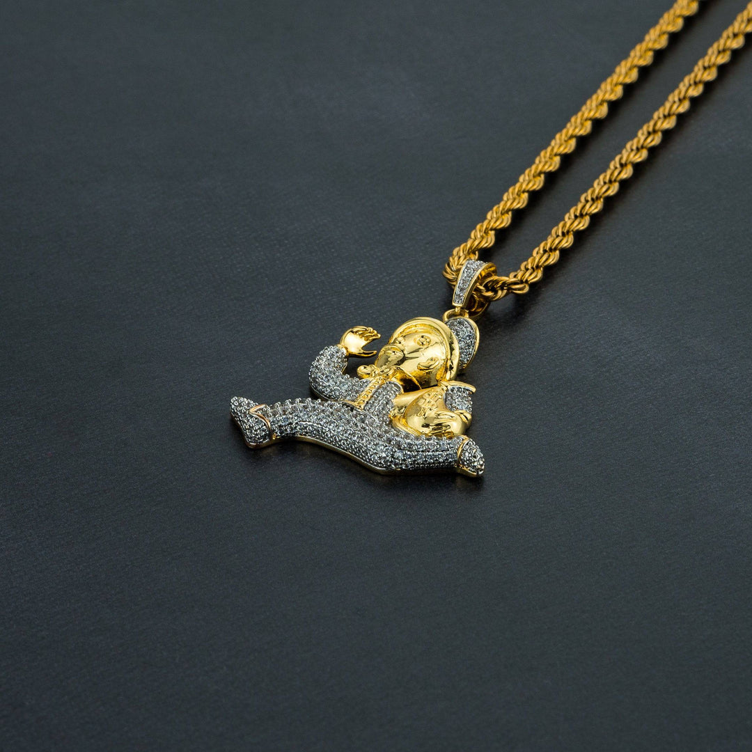 Iced  Money Dash Pendant - ICECLIQUE JEWELRY