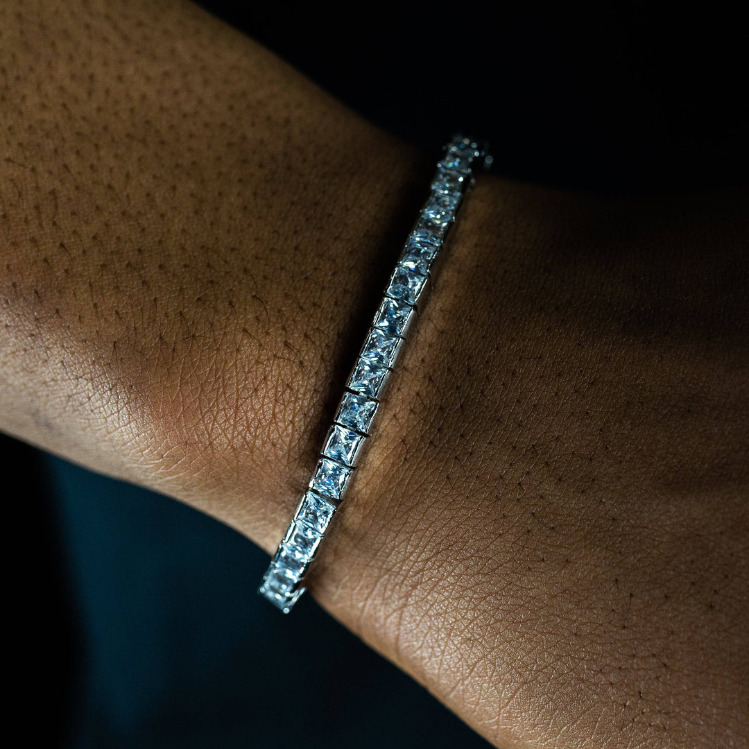 5mm Square Cut Tennis Bracelet - ICECLIQUE JEWELRY