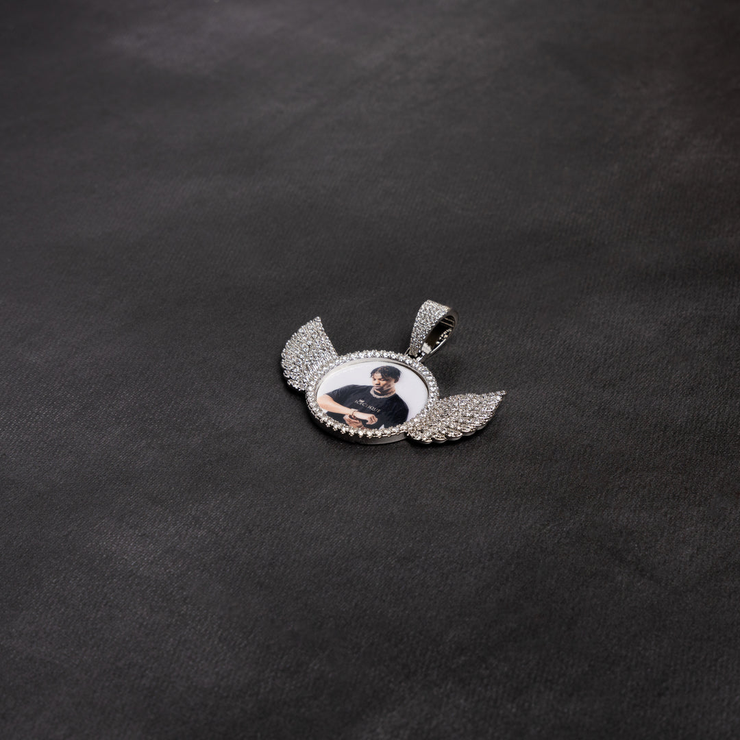 Winged Custom Photo Pendant - ICECLIQUE JEWELRY