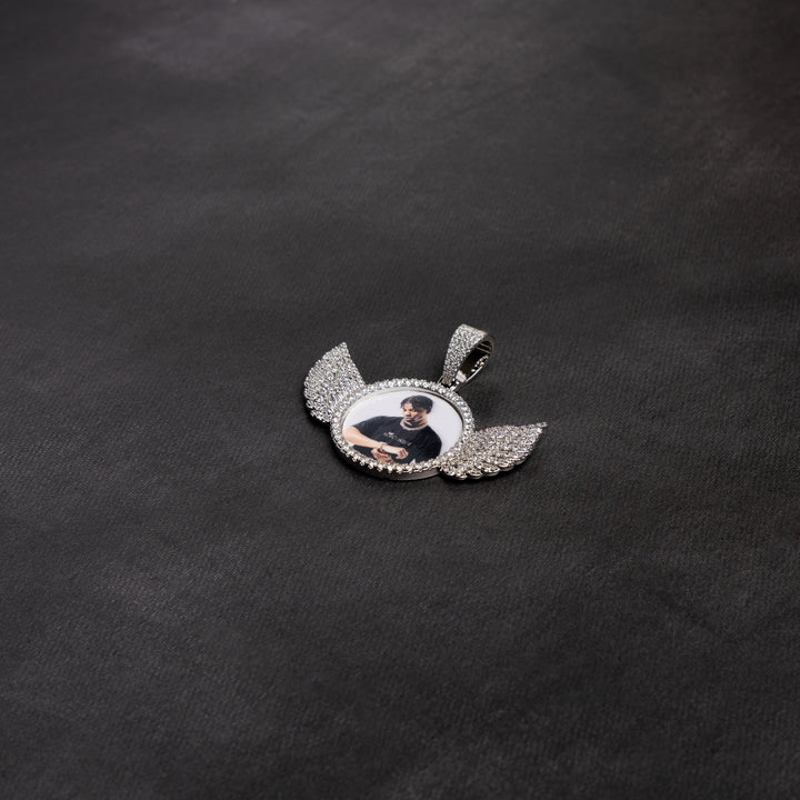 Winged Custom Photo Pendant - ICECLIQUE JEWELRY