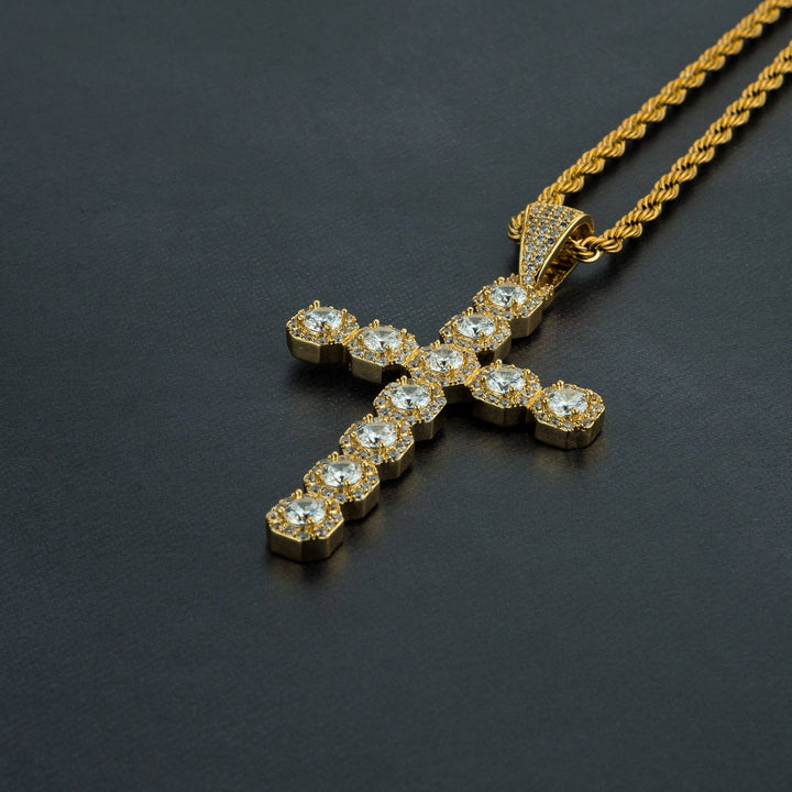 Tennis Cross Pendant - ICECLIQUE JEWELRY
