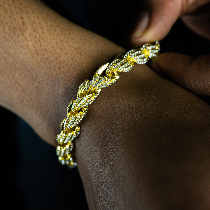 9mm Iced Rope Bracelet - ICECLIQUE JEWELRY