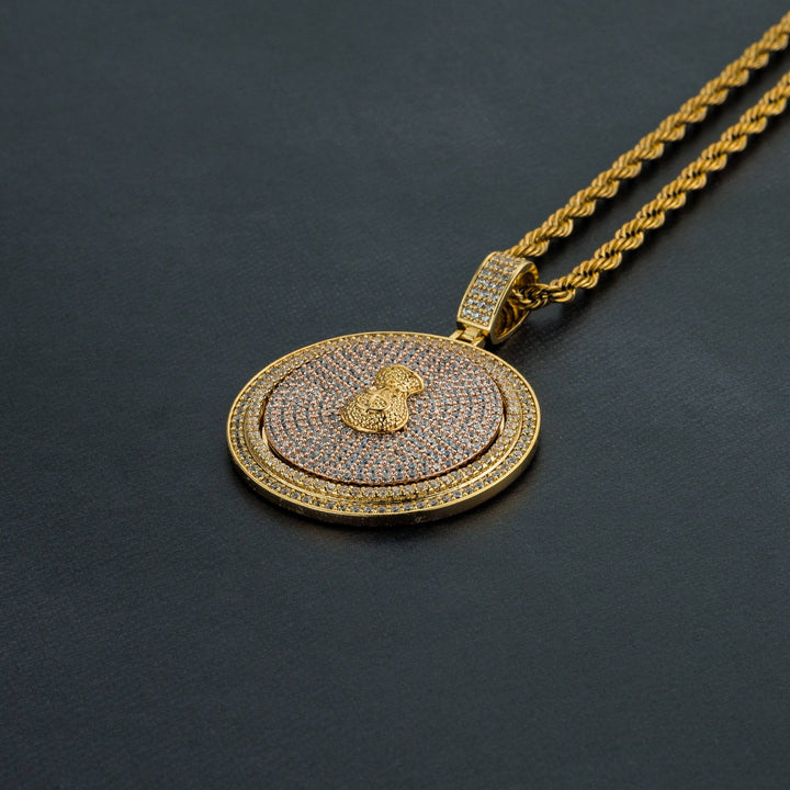 Spinning Money Bag Pendant - ICECLIQUE JEWELRY